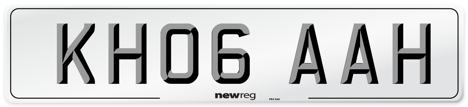 KH06 AAH Number Plate from New Reg